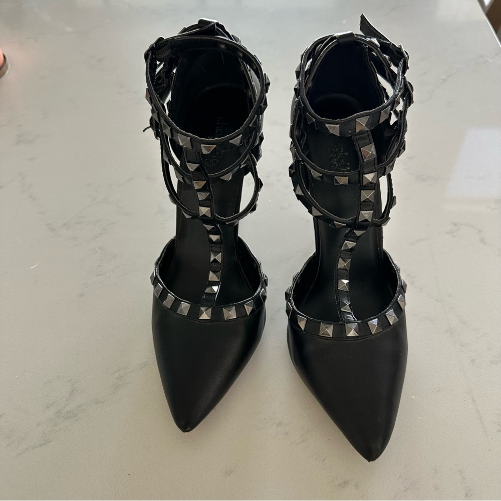 Black Studded Heels
